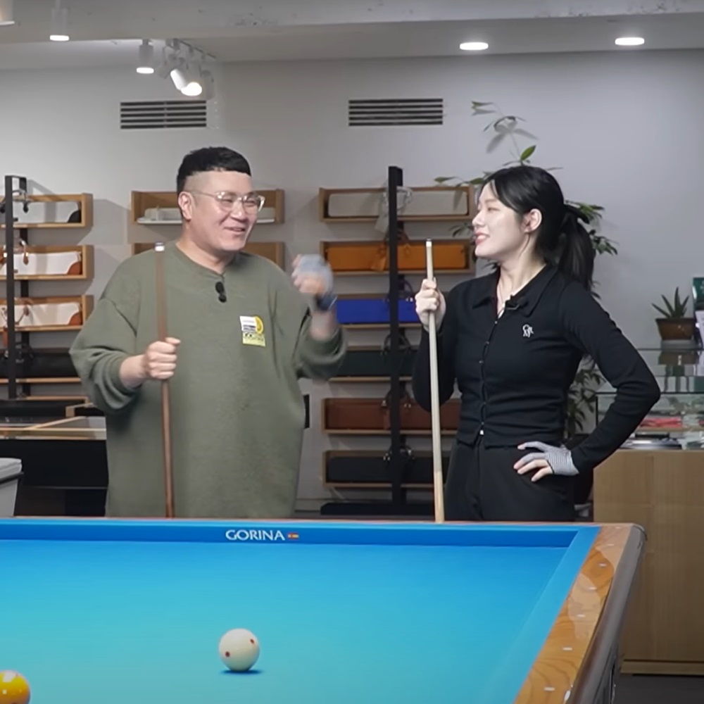 LPBA 김도경 당구선수 - KBF 연맹 소속일 때 유튜브 당구채널에 출현한 모습 (출처 : 삼구친구)