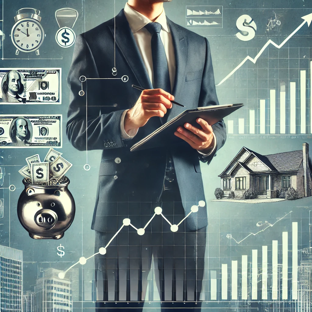 자산 관리하는 사람의 모습