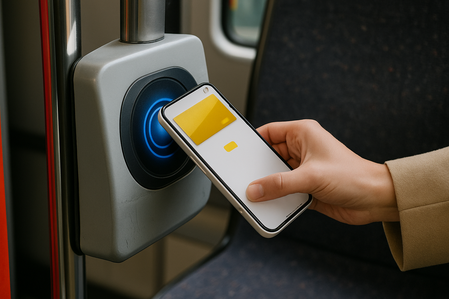 애플페이로 태그하는 모습