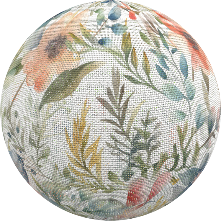whimsical floral fabric texture 3