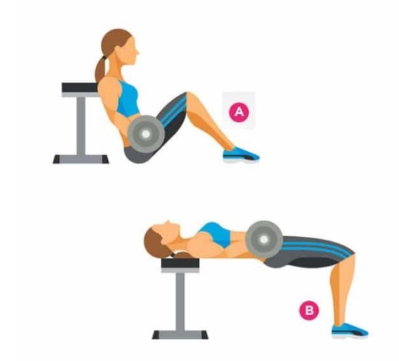 힙쓰러스트 동작 모습