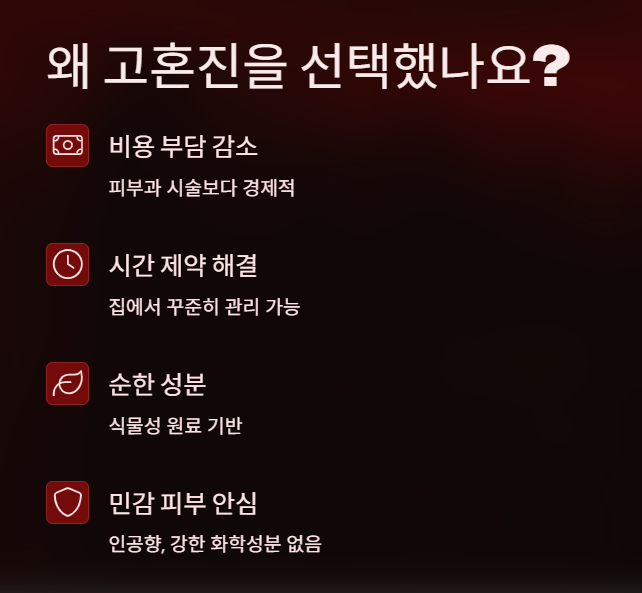 피부과 대신 선택한 홈케어, 고혼진