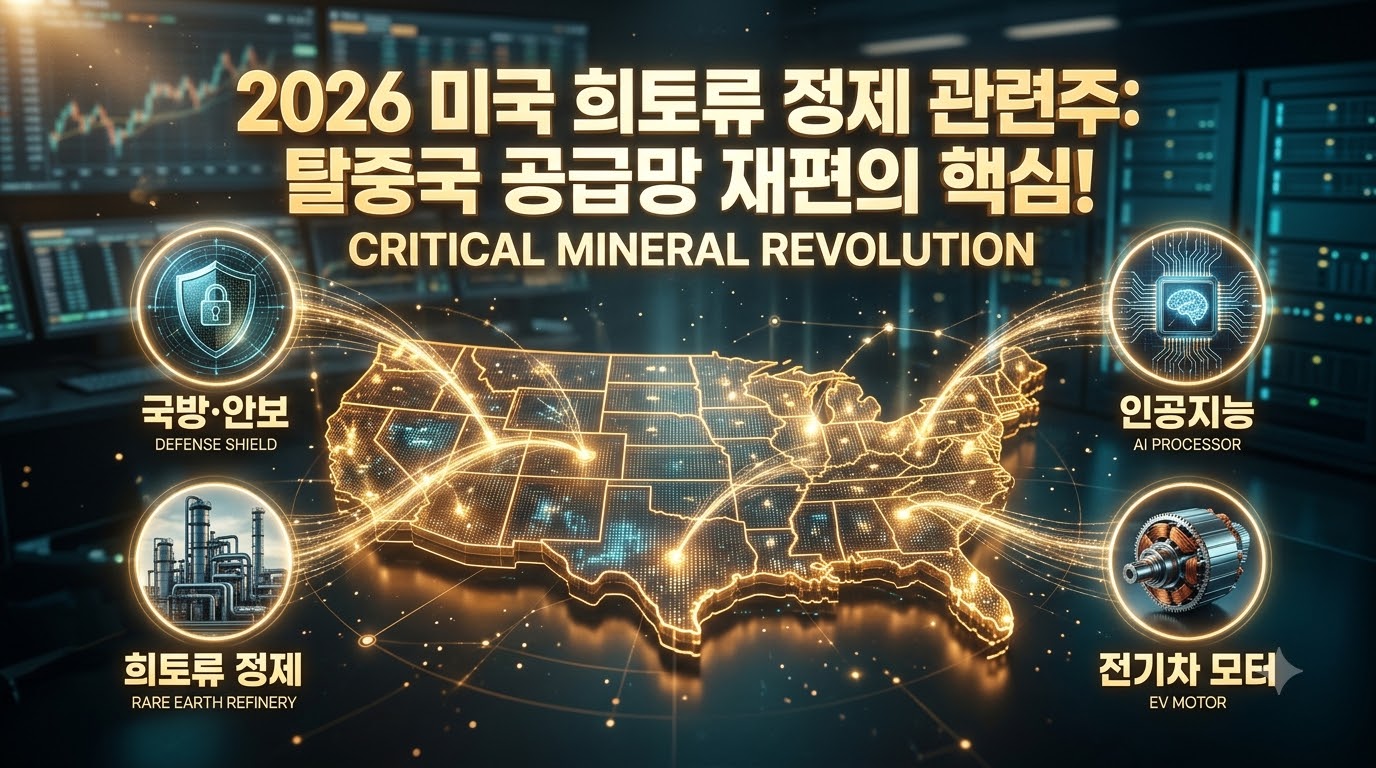 2026년 미국 희토류 정제기업 관련주, 핵심광물 공급망 재편 투자 핵심 정리