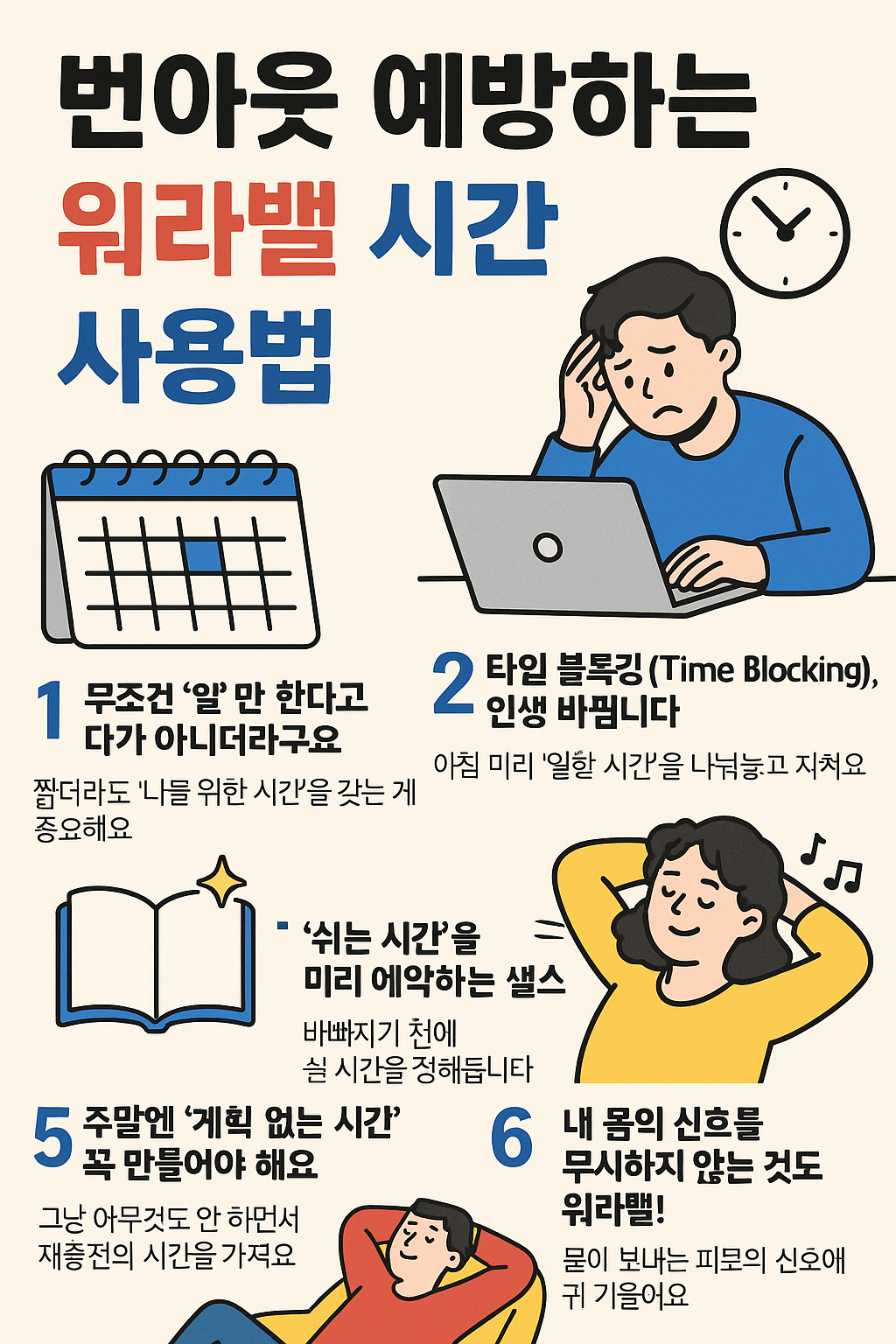 번아웃 없이 살고 싶다면? 워라밸 시간 사용법 대공개!