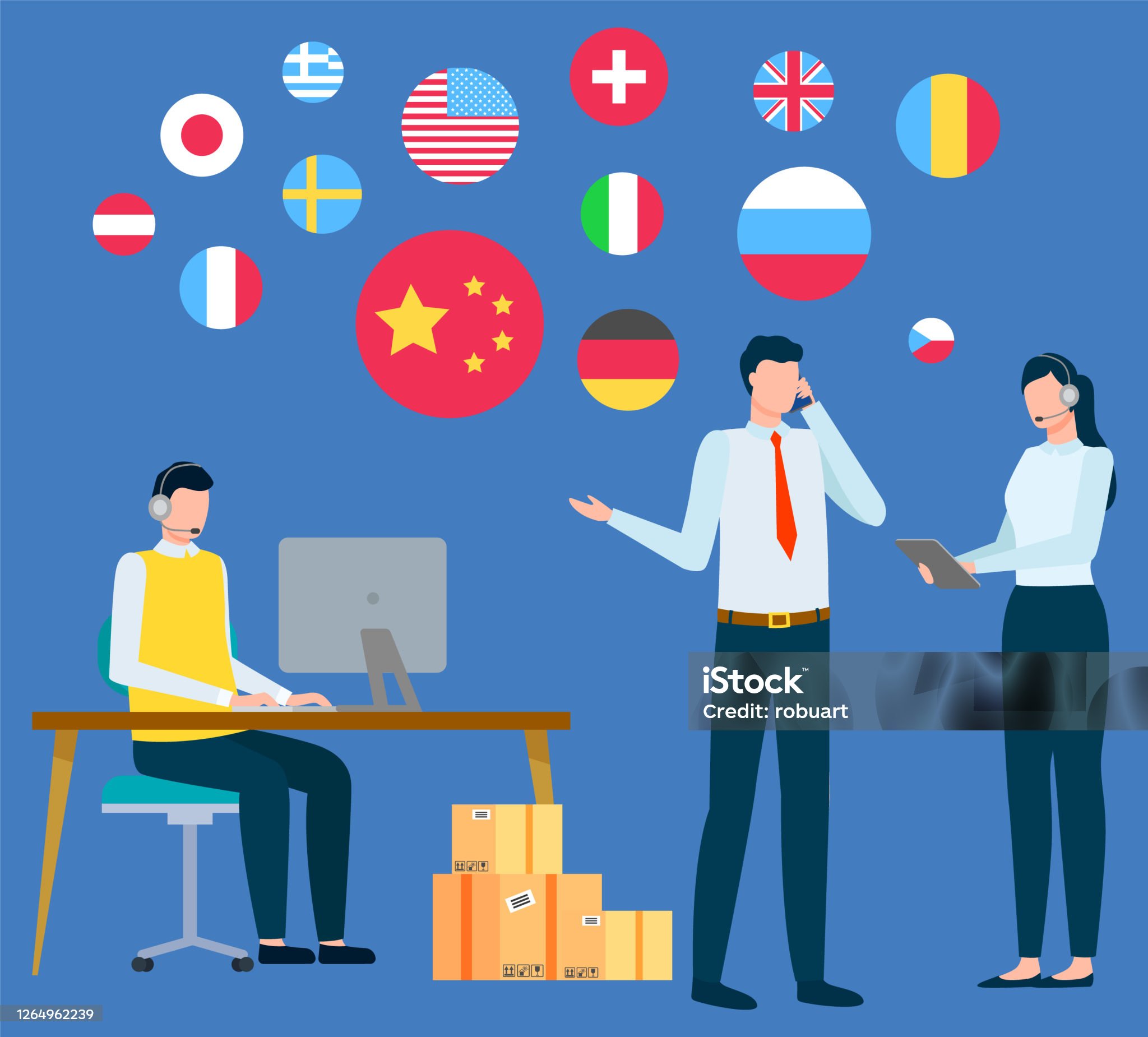 외국계 기업에서 일하는 사진