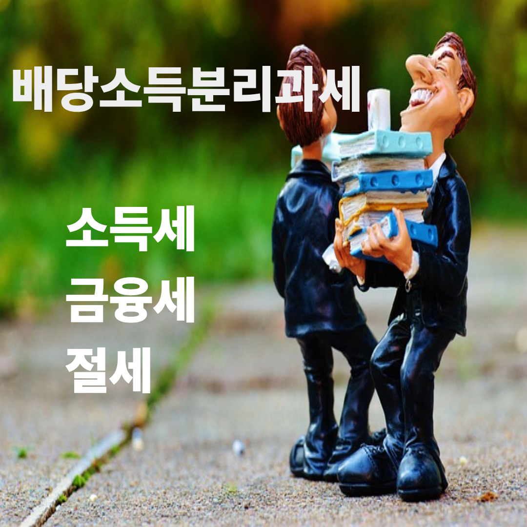배당소득 분리과세(소득세, 금융세, 절세)