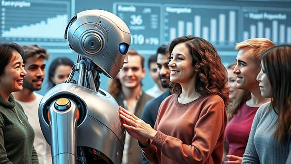 AI 감정 노동, 로봇이 공감을 배울 때 AI 이미지 (직접 제작)