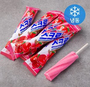 롯데웰푸드 스크류바 딸기 사과 (냉동)&#44; 480ml&#44; 1개