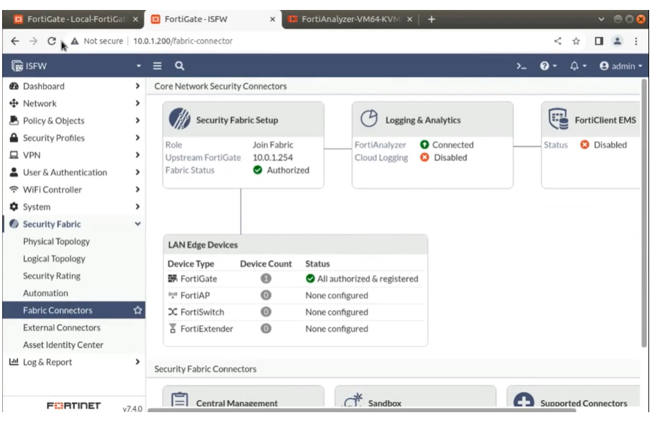 FortiAnalyzer 연동