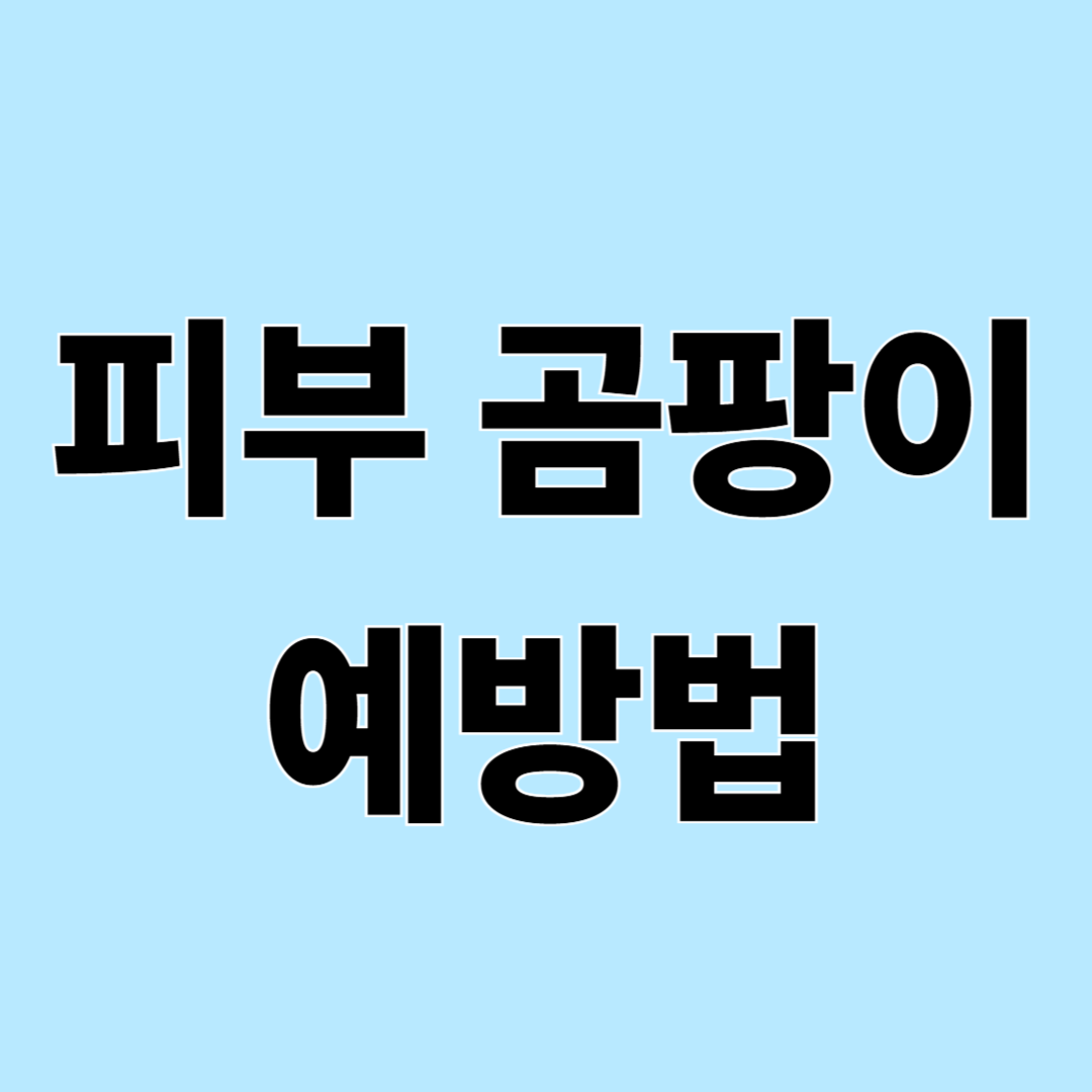 피부 곰팡이 예방법 &ndash; 무좀&middot;백선 예방하는 생활습관