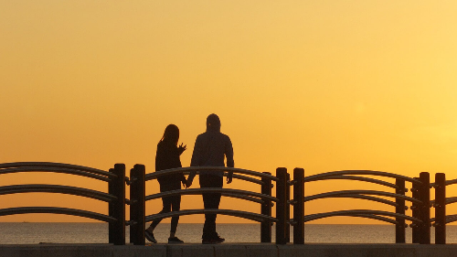강릉-해변-노을