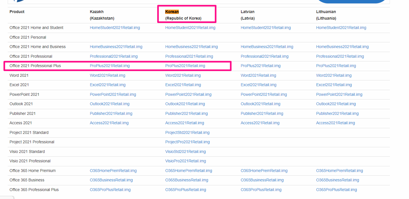 ms office 2021 Professional Plus 다운로드
