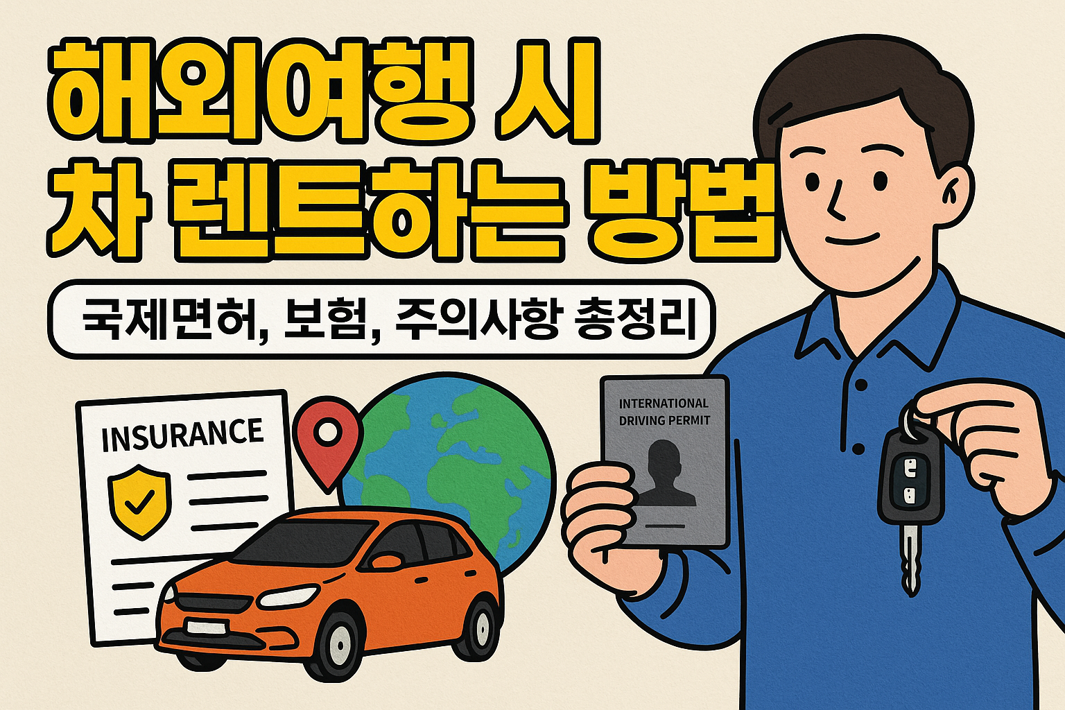해외여행 시 차 렌트하는 방법(국제면허, 보험, 주의사항 총정리) 관련 사진