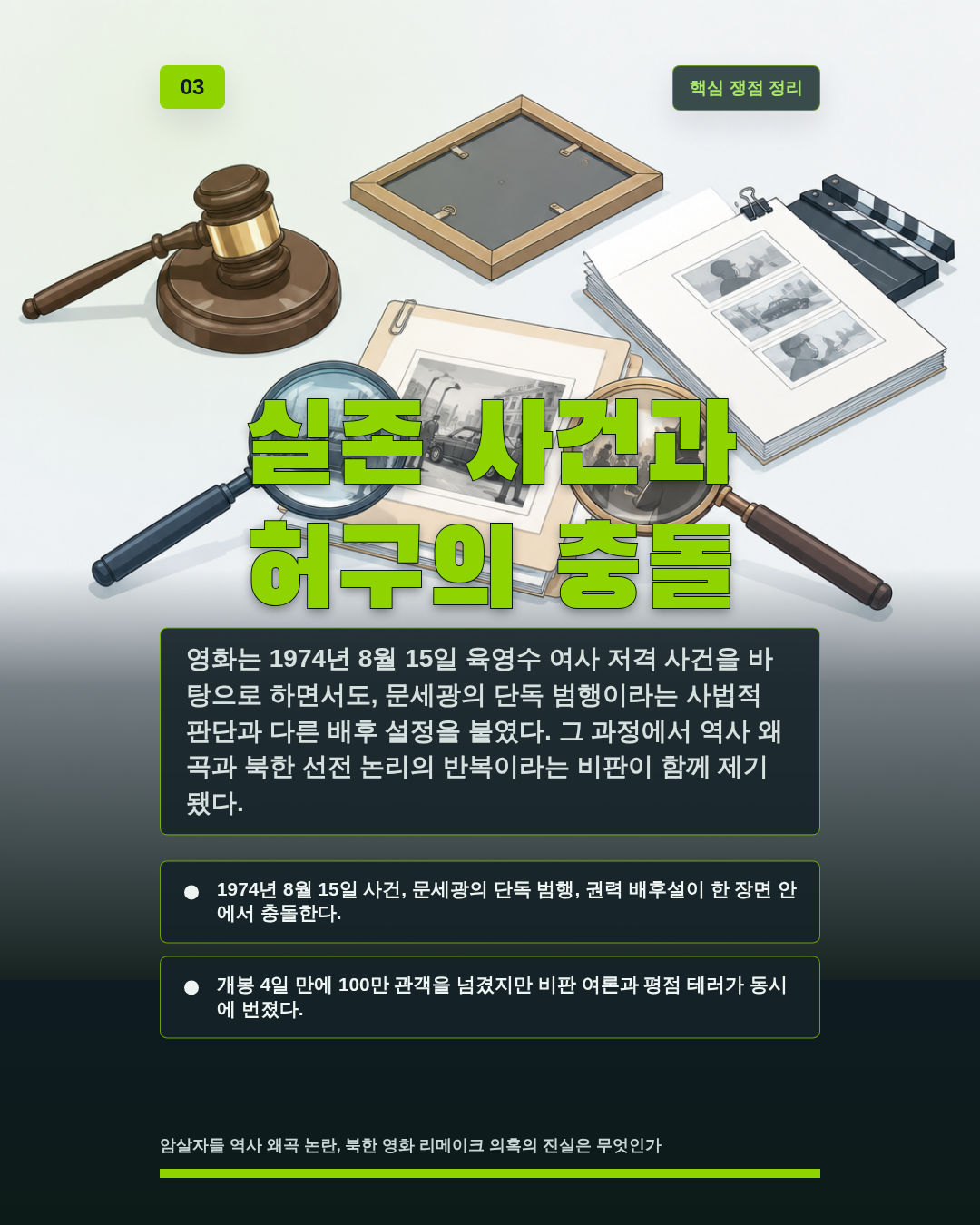 실존 사건과 허구의 충돌