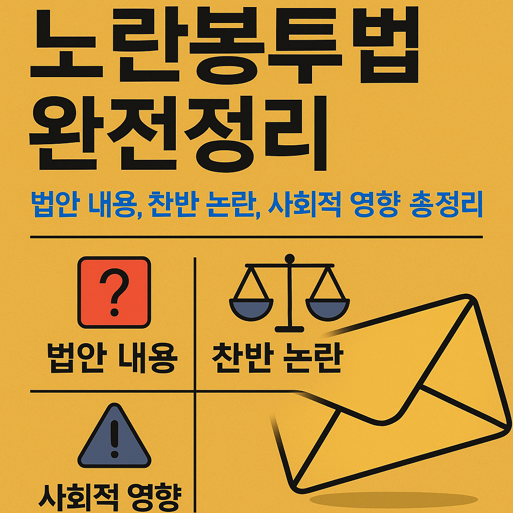 “노란봉투법 완전정리 – 법안 내용, 찬반 논란, 사회적 영향 총정리(2025)”