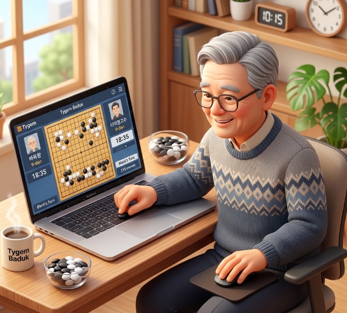 타이젬 바둑 설치하기 다운받기 대국실 입장 방법