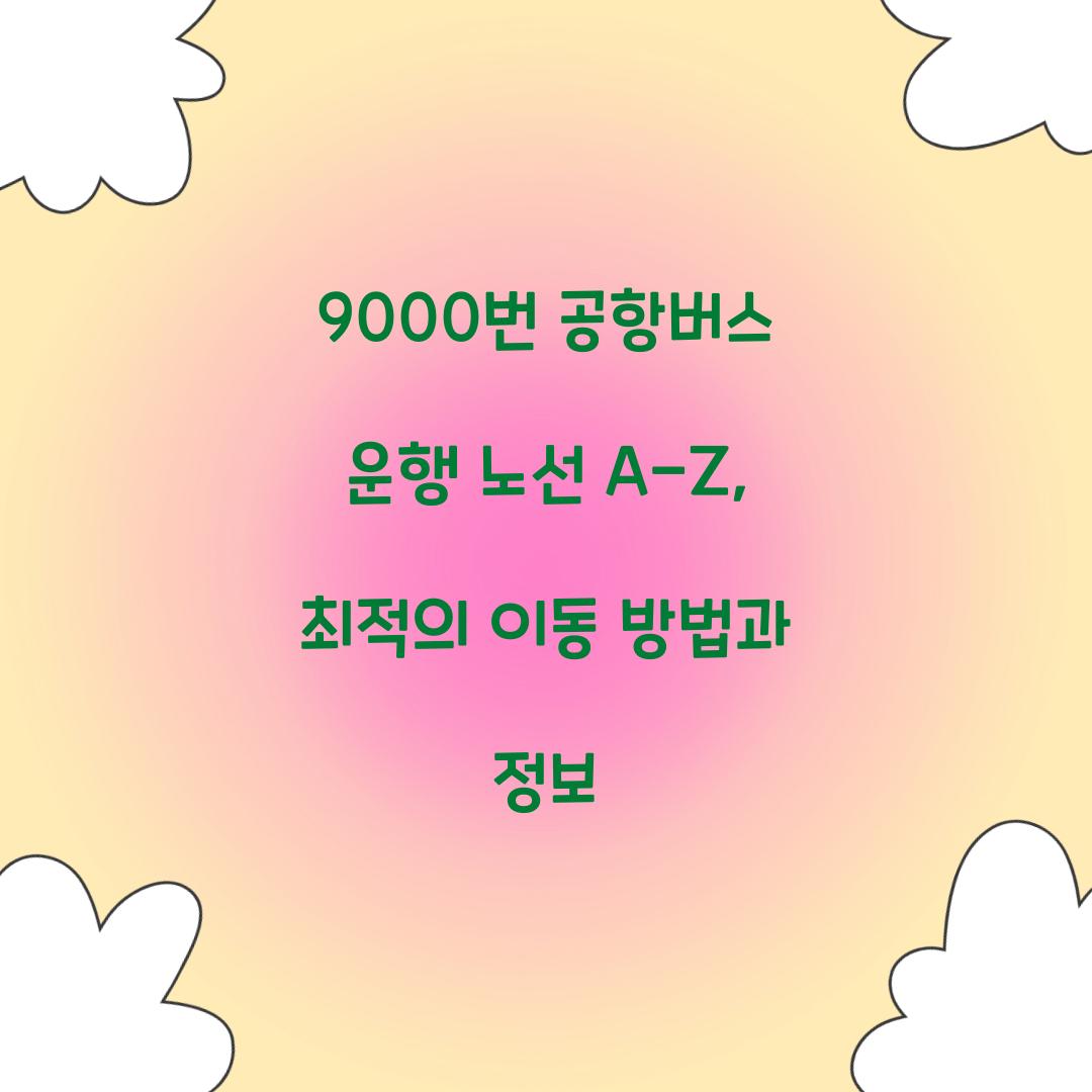9000번 공항버스 운행 노선