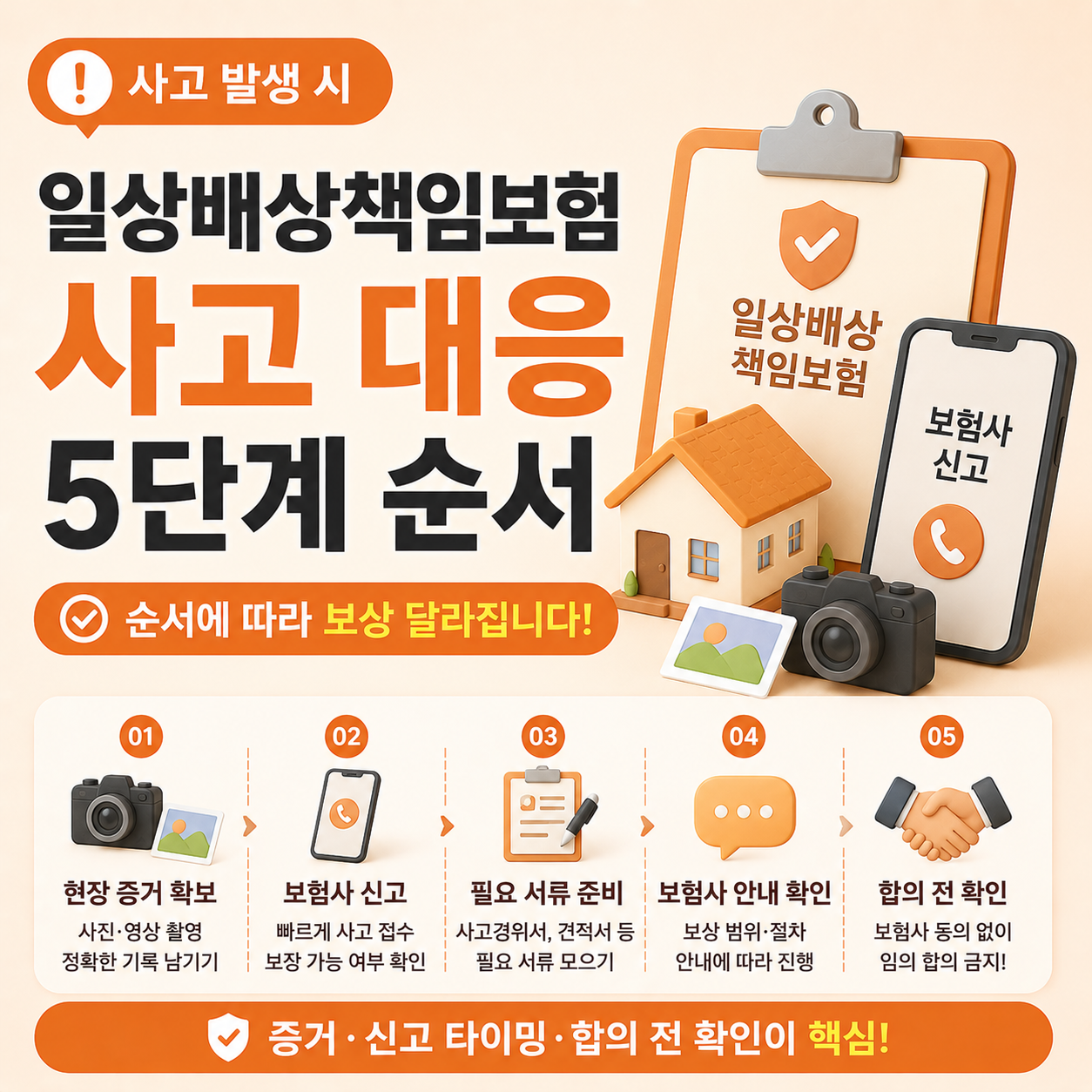 일상배상책임보험 사고 발생 시 대응 방법 순서 안내