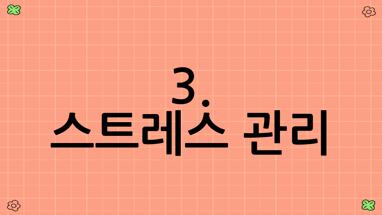 3. 스트레스 관리