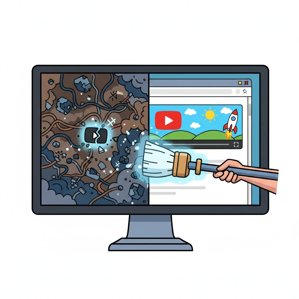 컴퓨터 유튜브 검은색 화면 오류 해결..