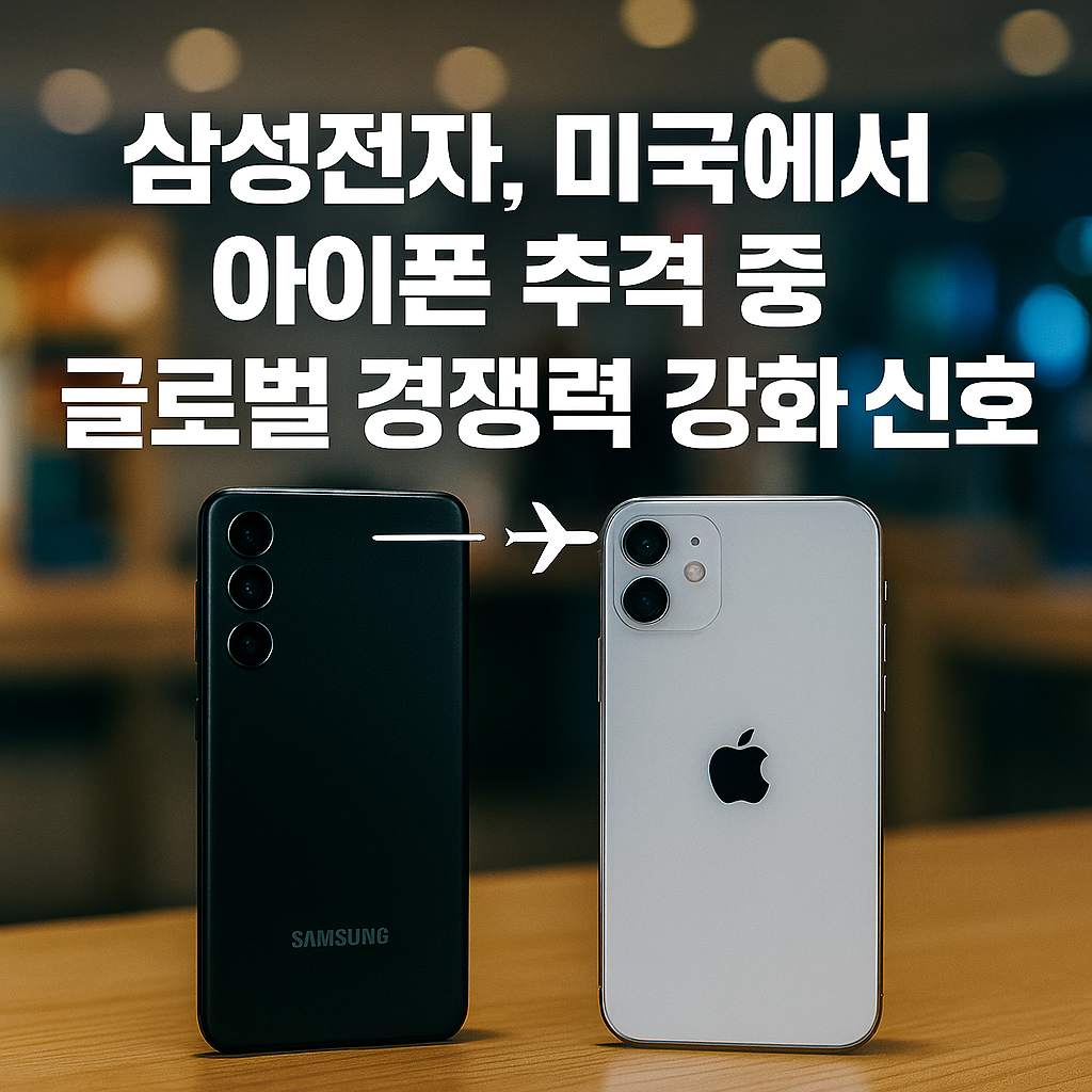 삼성전자, 미국 스마트폰 시장에서 애플 추격 가속화