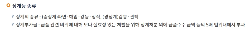 공무원 징계 종류 - 중징계, 경징계, 징계부가금