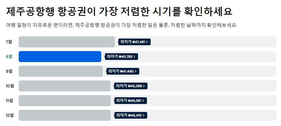 제주도 항공권
