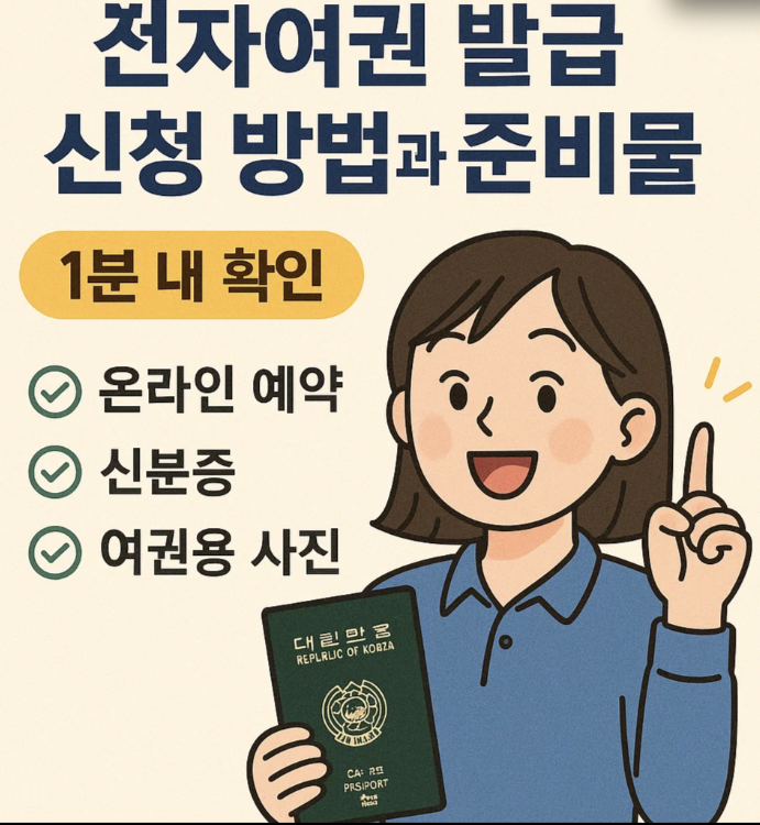 전자여권 발급 신청 방법과 준비물 1분내 확인