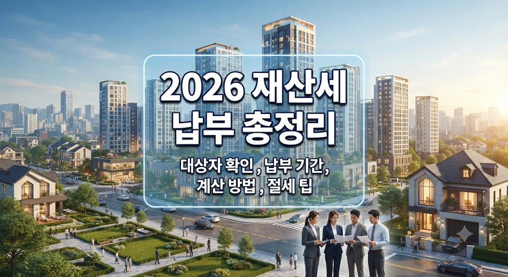 부동산 가진 사람들이 재산세 납부에 대해서 알아보는 모습