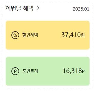 이번 달 나의 신용카드 할인 혜택