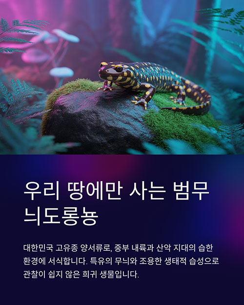 우리 땅에만 사는 범무늬도롱뇽