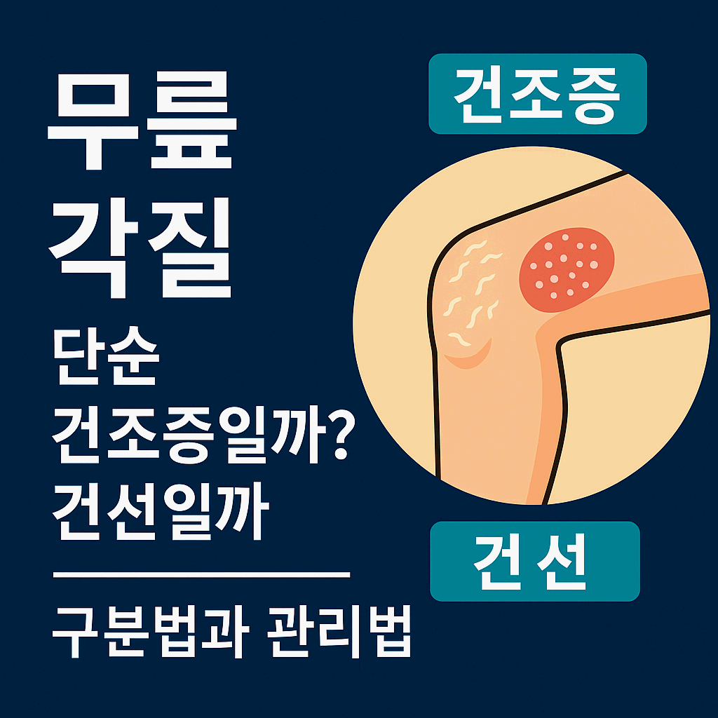 무릎 각질, 단순 건조증일까? 건선일까? 구분법과 관리법