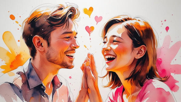 ENFP는 사람을 만나는 순간, 그 마음에 빠르게 불을 붙입니다. 새로운 사람, 새로운 이야기, 새로운 감정에 쉽게 몰입하며 정을 나누기 시작합니다에 관한 그림