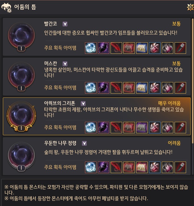 검은사막 어둠의틈 공략법