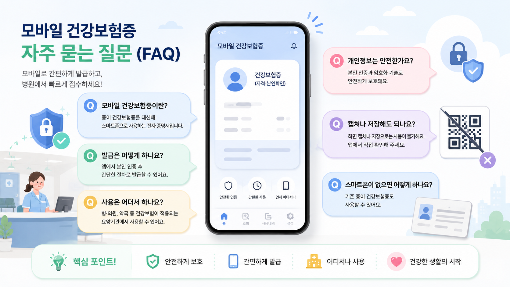 Q1. 모바일 건강보험증을 민간 앱에서 지금 바로 발급할 수 있나요?