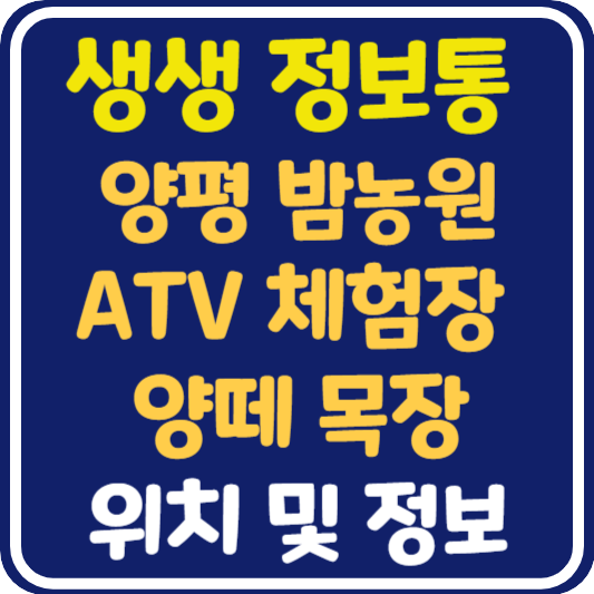 생생 정보통 양평 밤농원, ATV체험, 양떼목장, 한옥펜션 정보 안내 : 행복한 효행 할까요?