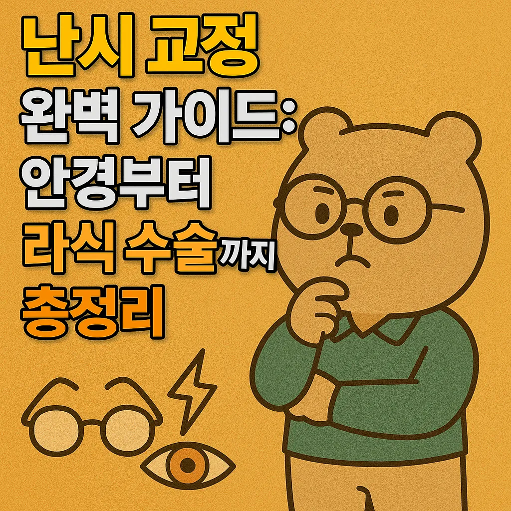 난시 교정 : 안경부터 라식 수술까지 총정리