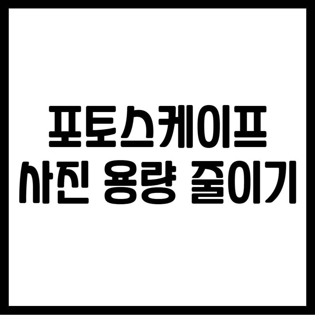 포토스케이프 사진 용량 줄이기