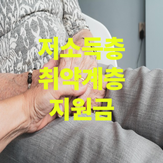 저소득층 및 취약계층을 위한 지원금