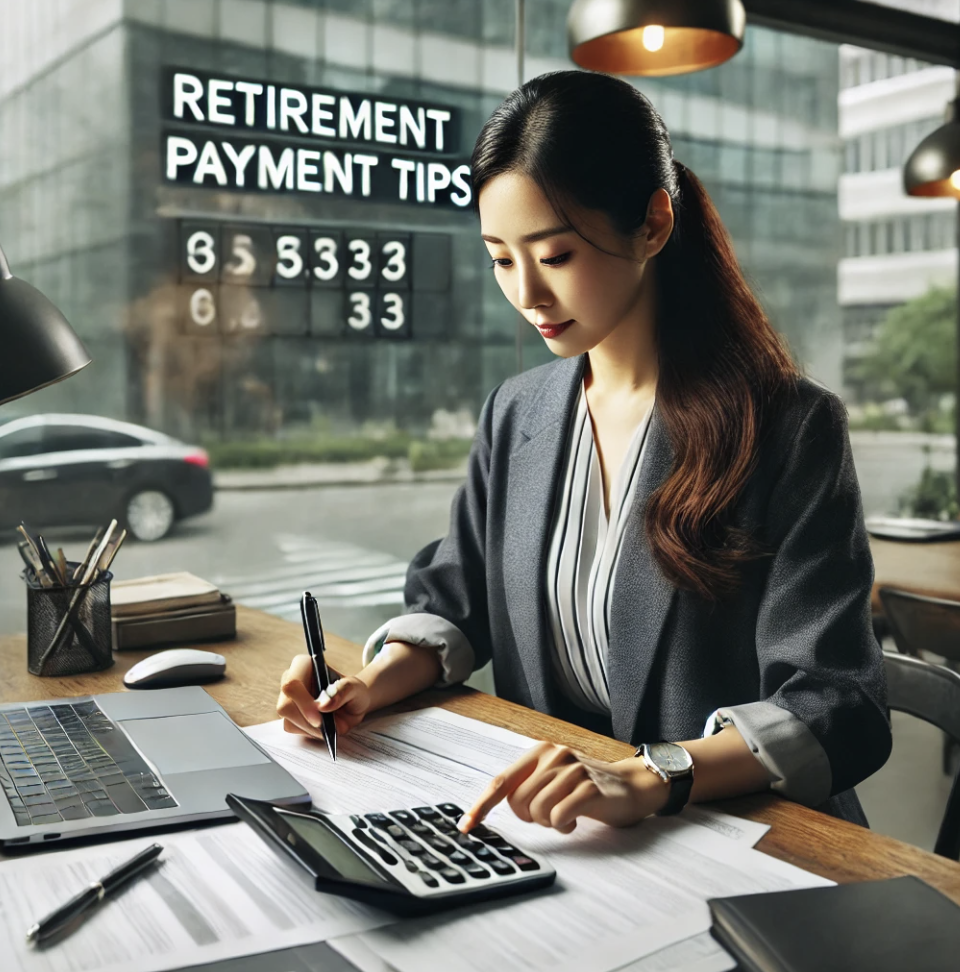 퇴직금계산을 하는 직장인