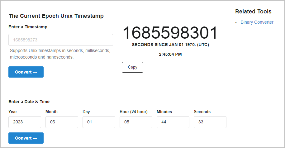 유닉스 타임스템프