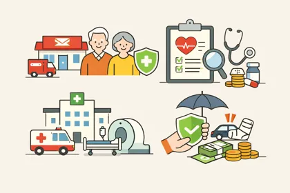 우체국 실손보험 가입조건과 보장 범위를 비교하는 장면1