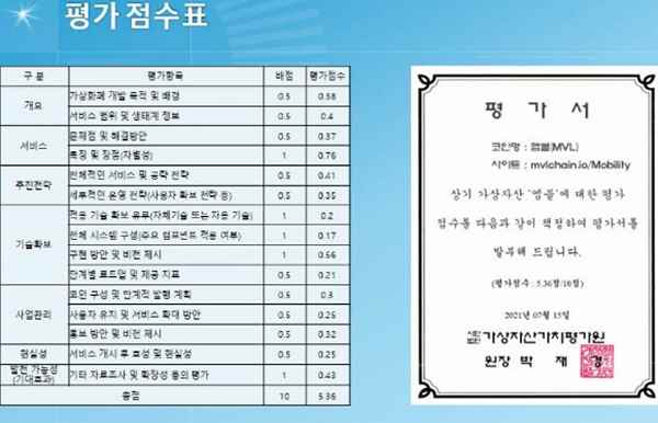 엠블-국내평가서