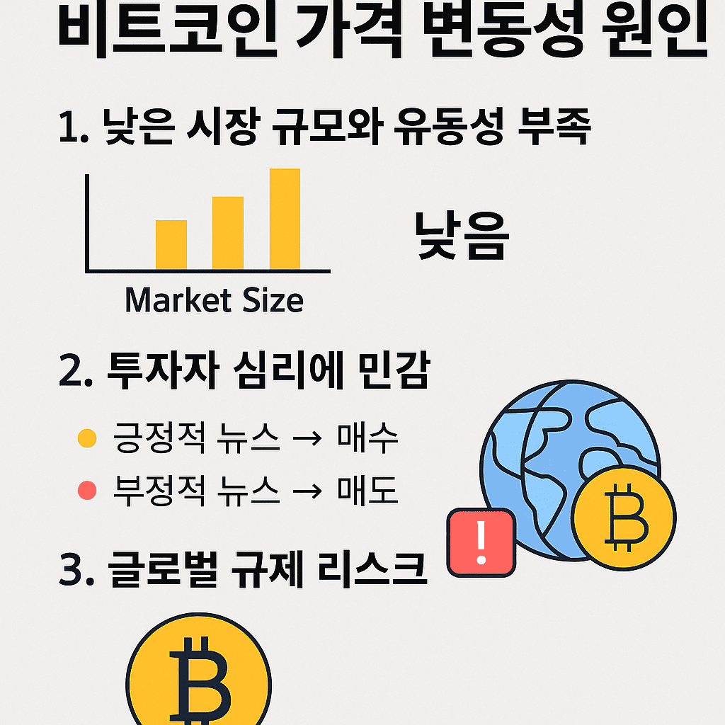 비트코인 가격 변동성 원인 설명 이미지