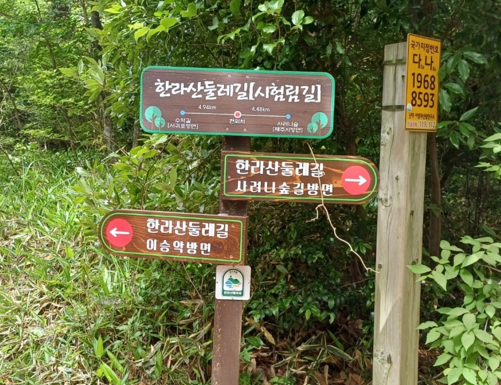 한라산 둘레길 시험림길 5월~10월까지 개방