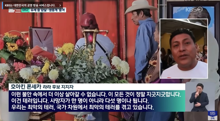 멕시코에서의 정치 폭력 현황