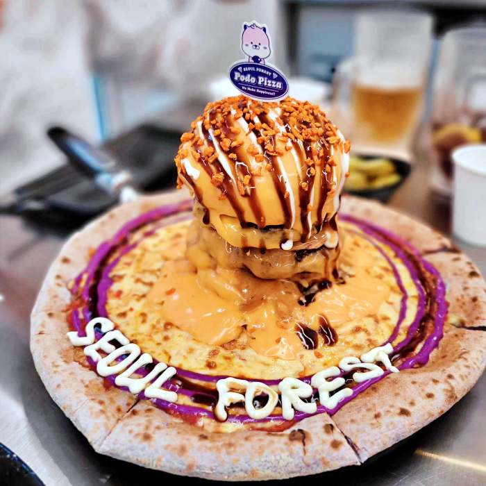 성수, 서울숲, 뚝섬 맛집 수제버거, 폭포 치즈 토핑, 탑 뉴욕 치즈 타워 피자