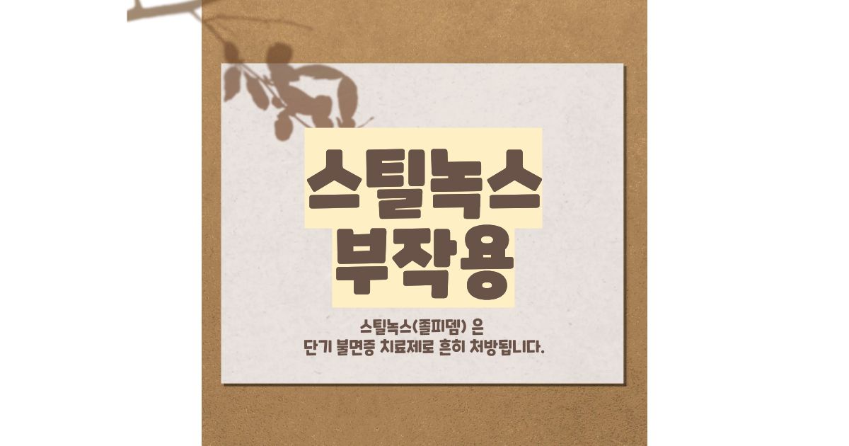 스틸녹스 부작용 썸네일 이미지