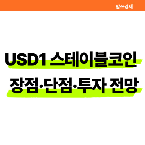 USD1 스테이블코인 장점 단점 투자 전망 총정리 썸네일