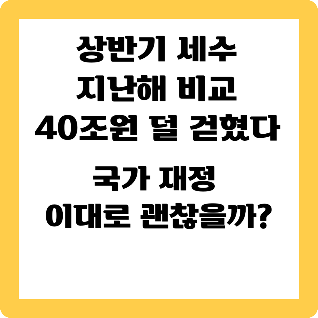 세수 40조원 덜 걷혔다